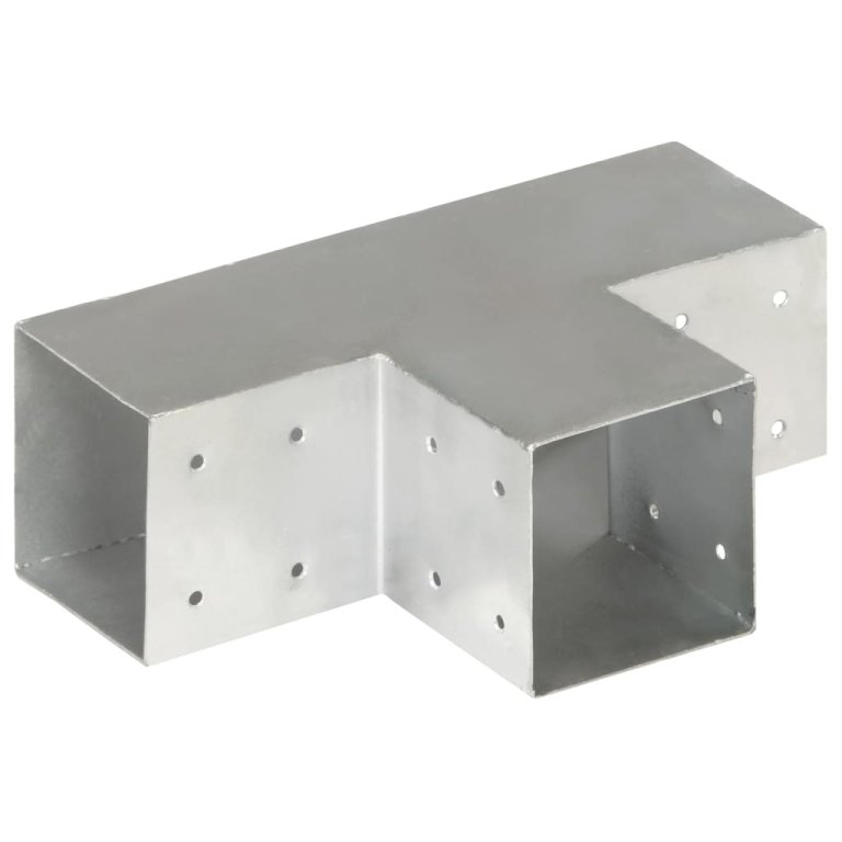 Conectori grindă, formă T, 4 buc, 101x101 mm, metal galvanizat