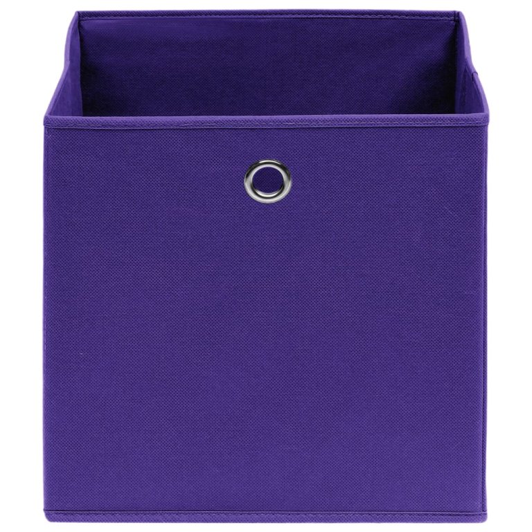 Cutii de depozitare, 4 buc., violet, 32x32x32 cm, textil