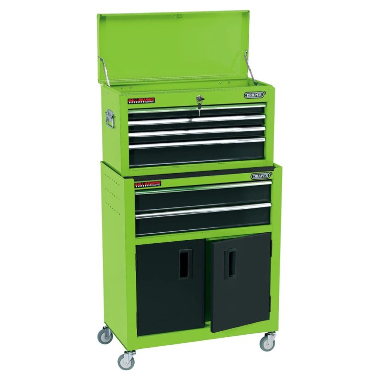 Draper Tools Dulap combinat cu role/dulap unelte verde 61,6x33x99,8 cm