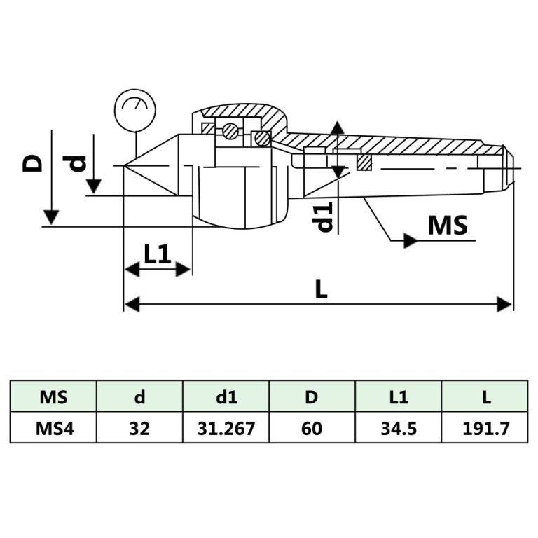 Centru strung rotativ MT4