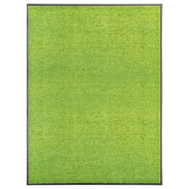 Covoraș de ușă lavabil verde 90x120 cm