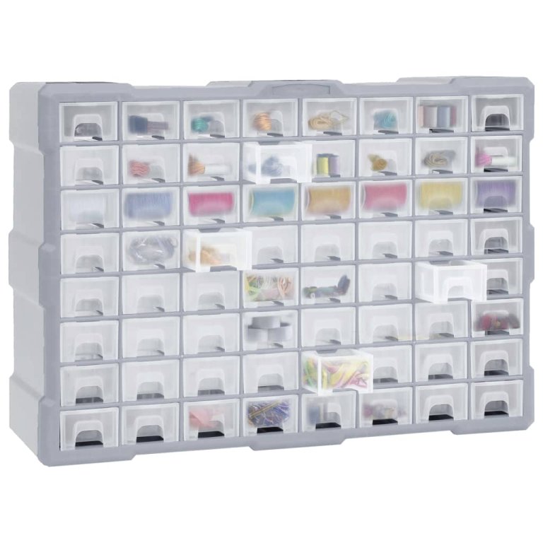 Organizator cu 64 de sertare, 52 x 16 x 37,5 cm