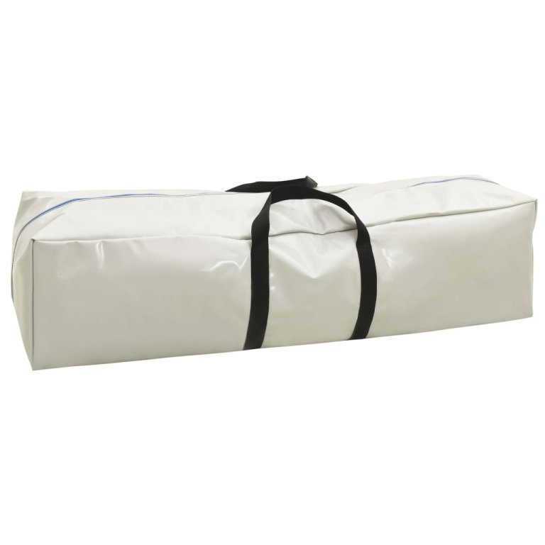 Saltea gimnastică gonflabilă cu pompă albastru 400x100x20cm PVC