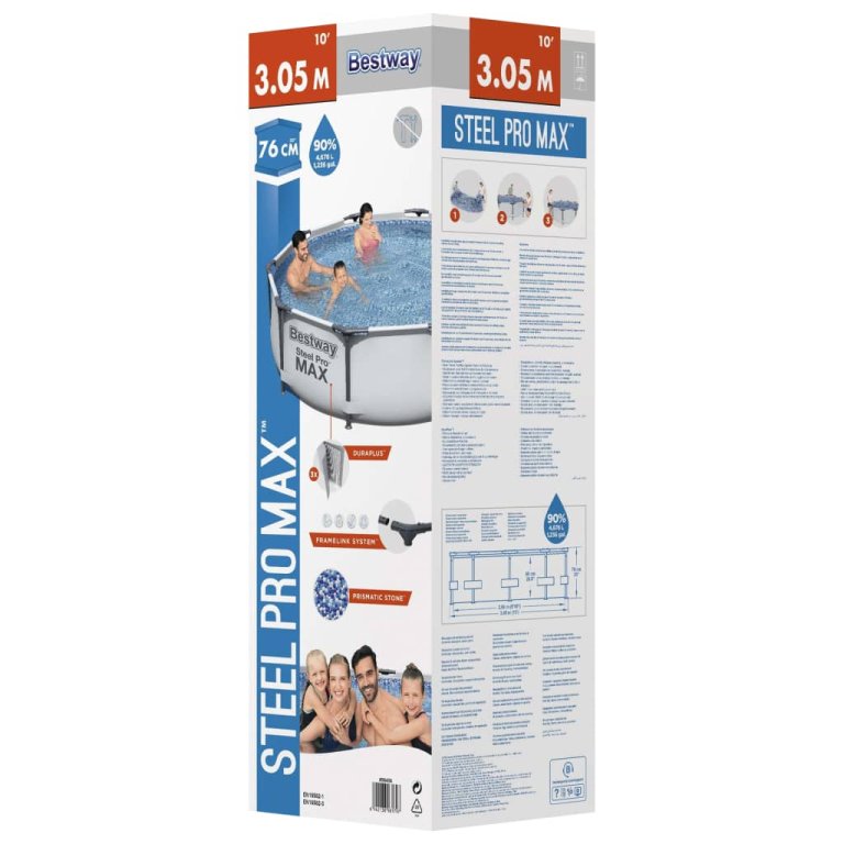 Bestway Set de piscină Steel Pro MAX, 305x76 cm