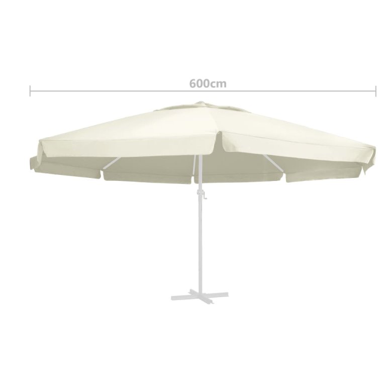 Pânză de schimb umbrelă de soare de grădină nisipiu 600 cm