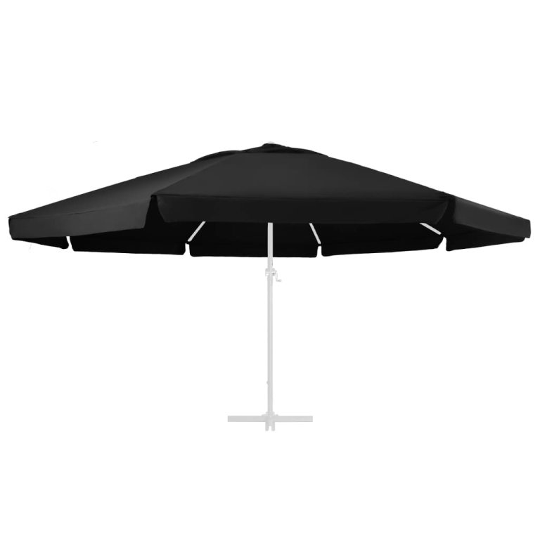 Pânză de schimb umbrelă de soare de grădină negru 600 cm