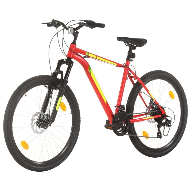 Bicicletă montană cu 21 viteze, roată 27,5 inci, roșu, 42 cm