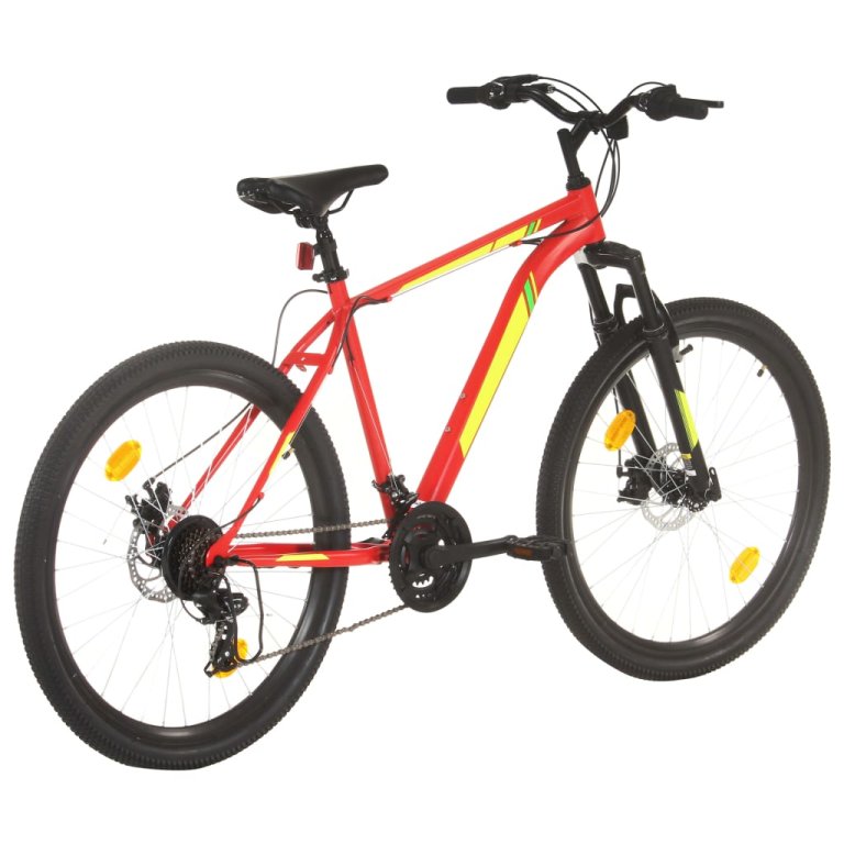 Bicicletă montană cu 21 viteze, roată 27,5 inci, roșu, 42 cm