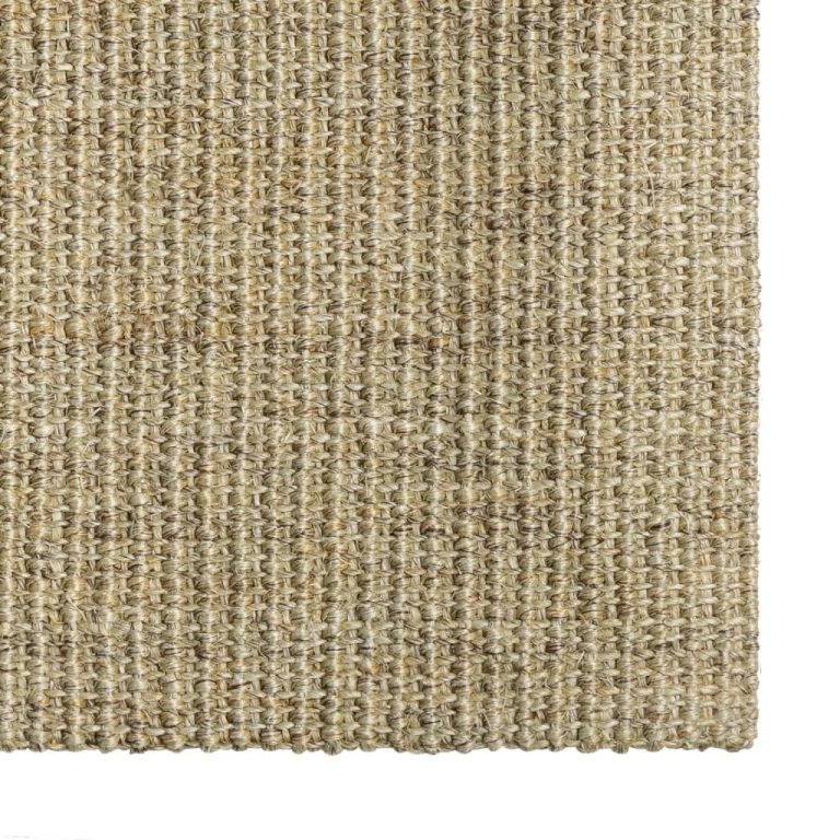 Covor din sisal natural, verde, 80x250 cm