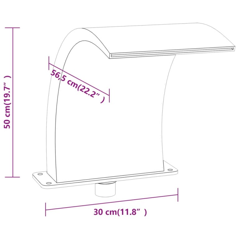 Fântână de piscină cu LED-uri RGB, acril, 50 cm