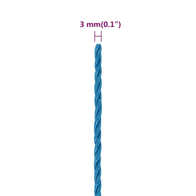 Frânghie de lucru, albastru, 3 mm, 25 m, polipropilenă