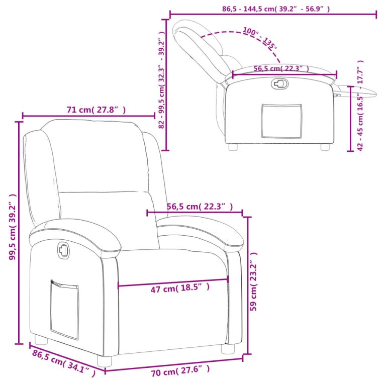 Fotoliu rabatabil, crem, material textil