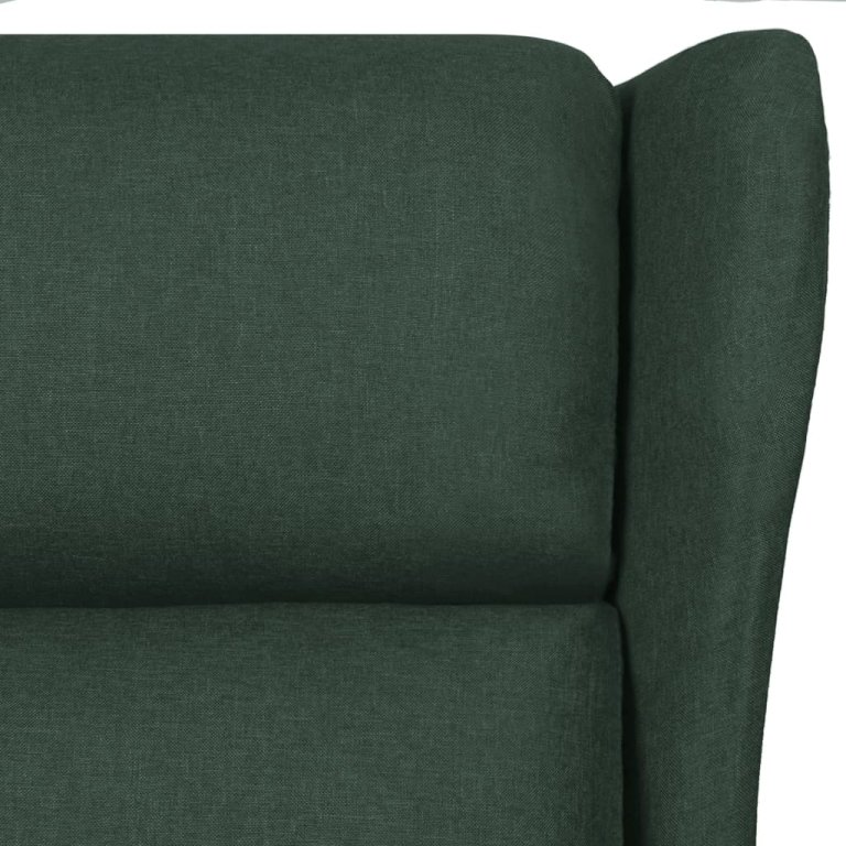 Fotoliu de masaj, verde închis, material textil