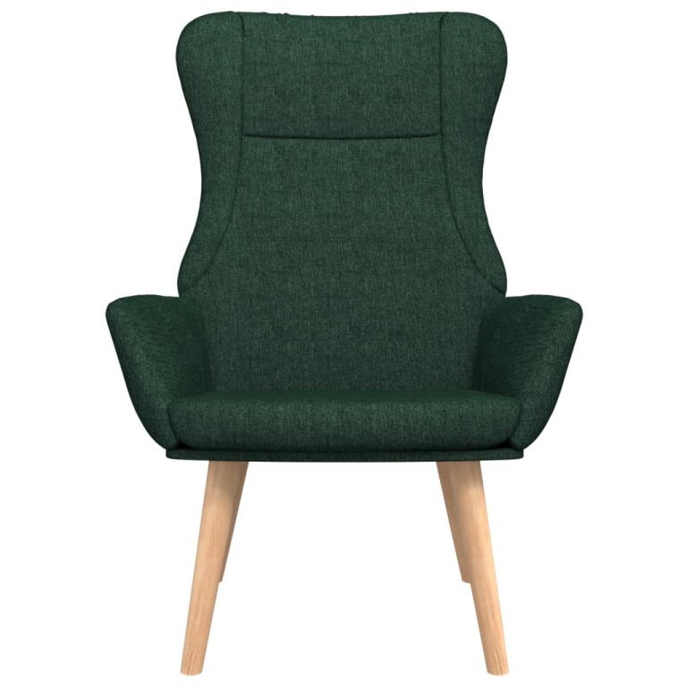 Scaun de relaxare, verde închis, material textil