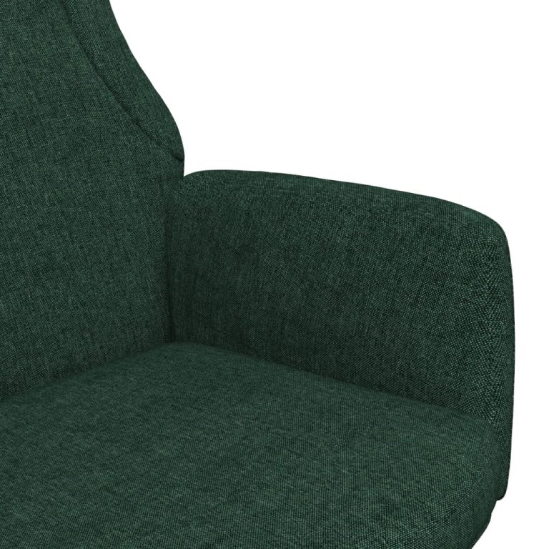 Scaun de relaxare, verde închis, material textil