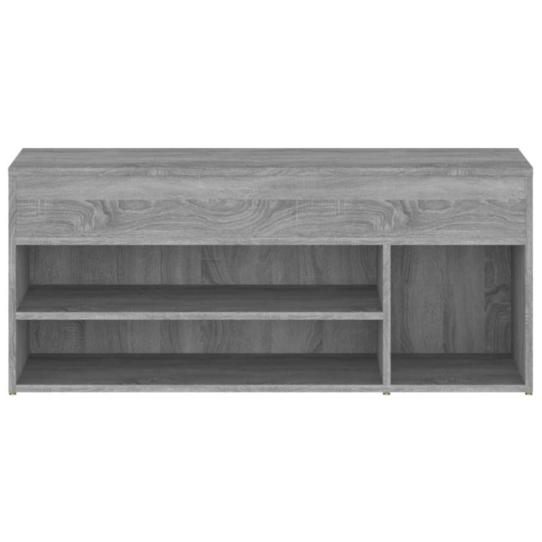 Bancă pentru pantofi gri sonoma 105x30x45 cm lemn prelucrat