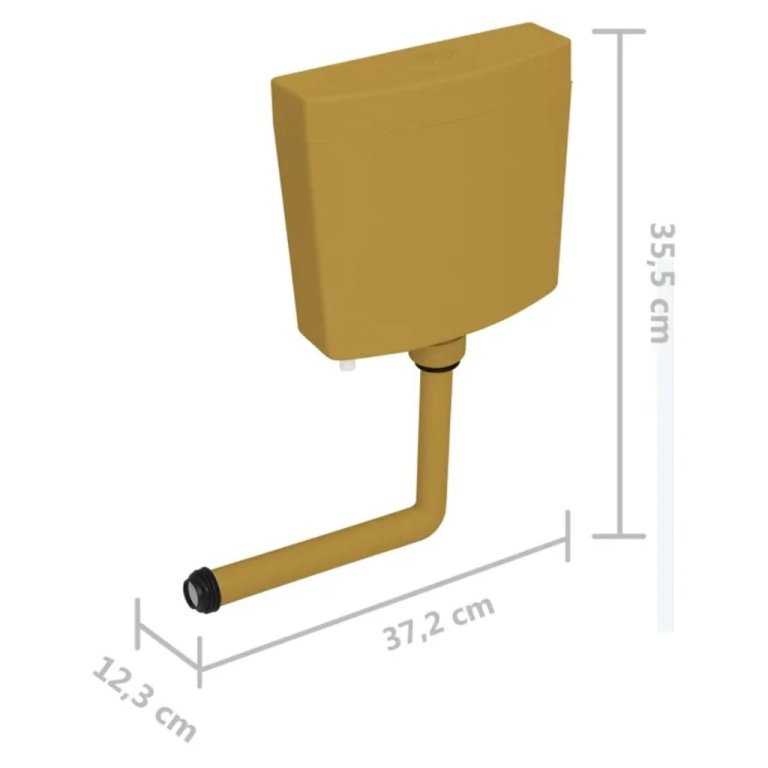 Rezervor de toaletă cu admisie de apă pe fund, 3/6 L, curry