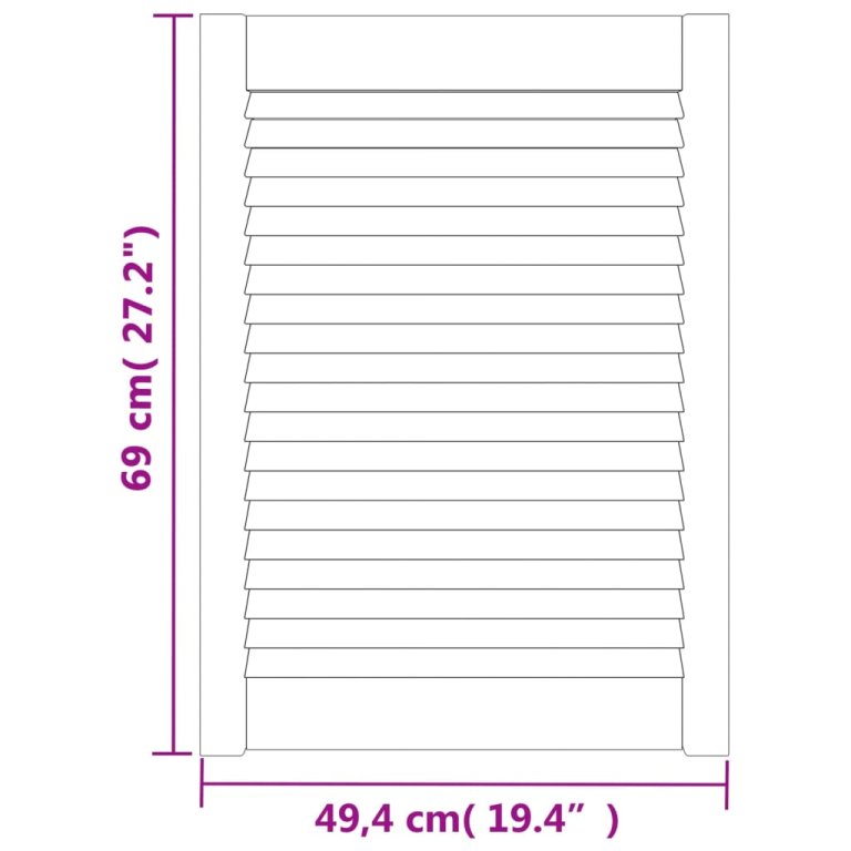 Ușă de dulap design lambriu, alb, 69x49,4 cm, lemn masiv pin