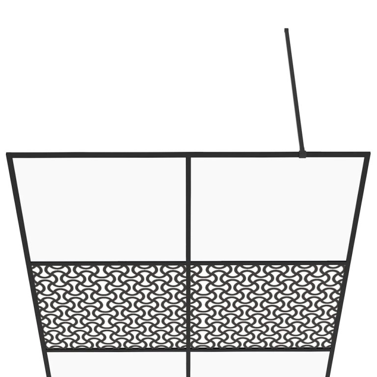 Paravan de duș walk-in negru 140x195 cm sticlă ESG transparentă