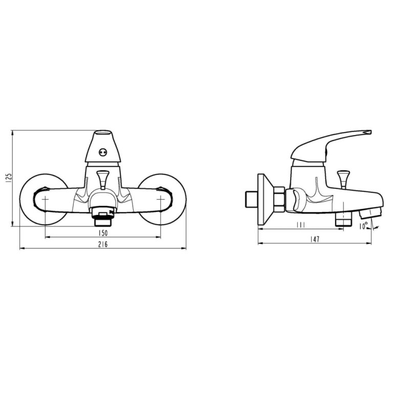 SCHÜTTE Baterie mixer pentru duș ATHOS, crom