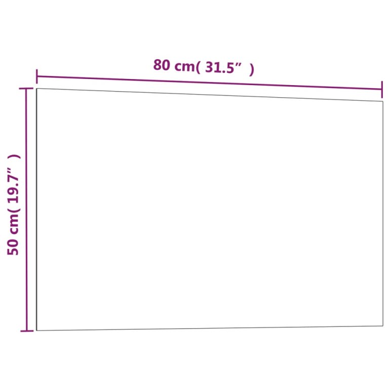 Tablă magnetică de perete, negru, 80x50 cm, sticlă securizată