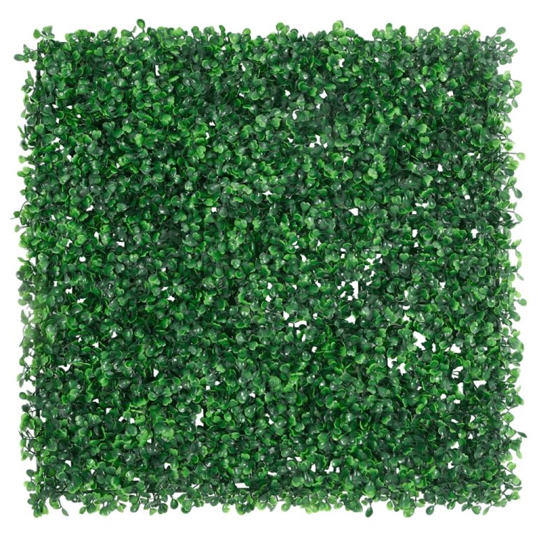 Gard din frunze de arbust artificiale, 24 buc., verde, 50x50 cm