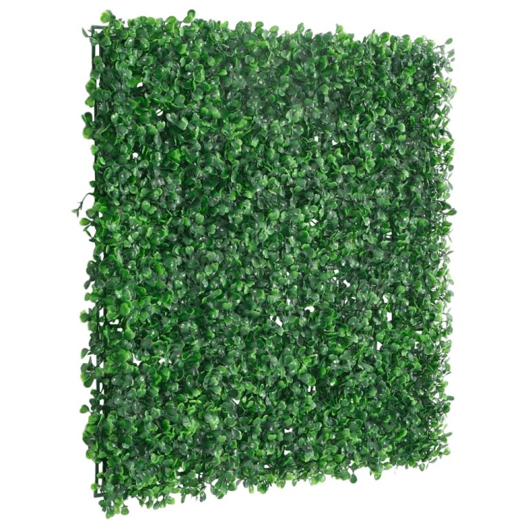 Gard din frunze de arbust artificiale, 24 buc., verde, 50x50 cm