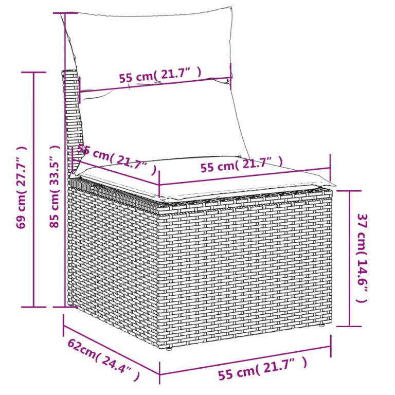 Set mobilier de grădină cu perne, 5 piese, negru, poliratan