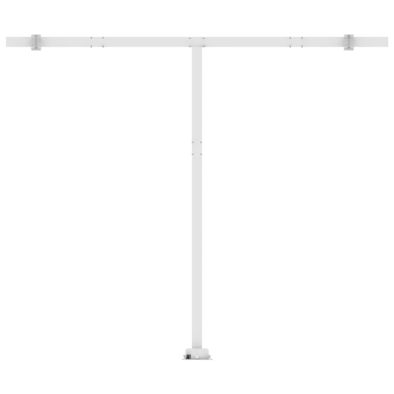 Copertină retractabilă manual cu LED, galben & alb, 400x300 cm