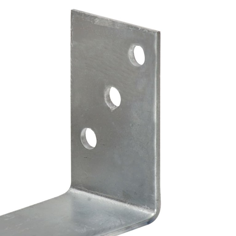 Ancore de gard, 6 buc., argintiu, 8x6x30 cm, oțel galvanizat