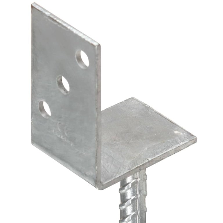 Ancore de gard, 6 buc., argintiu, 8x6x30 cm, oțel galvanizat