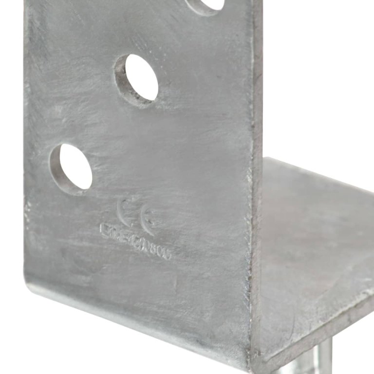 Ancore de gard, 6 buc., argintiu, 8x6x30 cm, oțel galvanizat