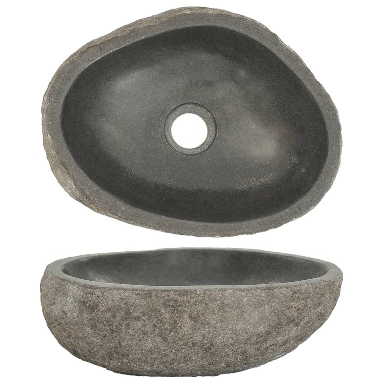 Chiuvetă din piatră de râu, (29-38)x(24-31) cm, oval