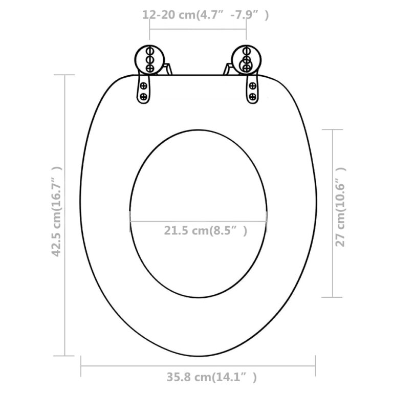 Capace WC, 2 buc., alb, MDF