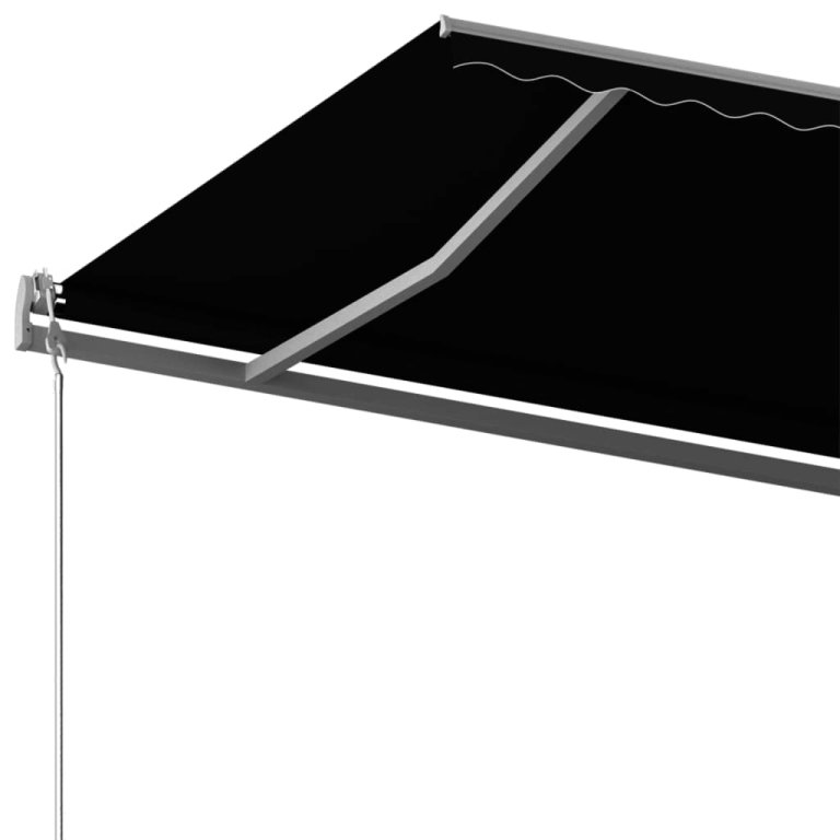 Copertină autonomă retractabilă manual, antracit, 600x300 cm