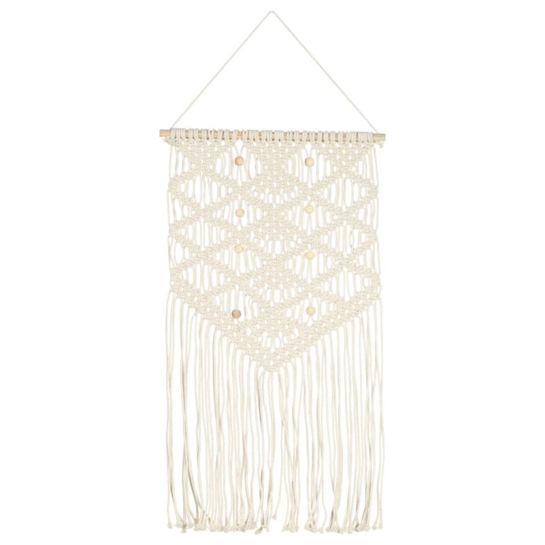 Cuier de perete Macrame, 40x80, bumbac