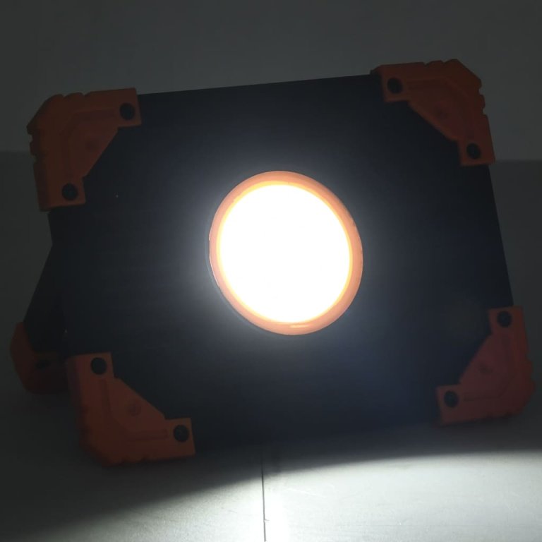 Reflector portabil cu LED, 10 W, alb rece, ABS