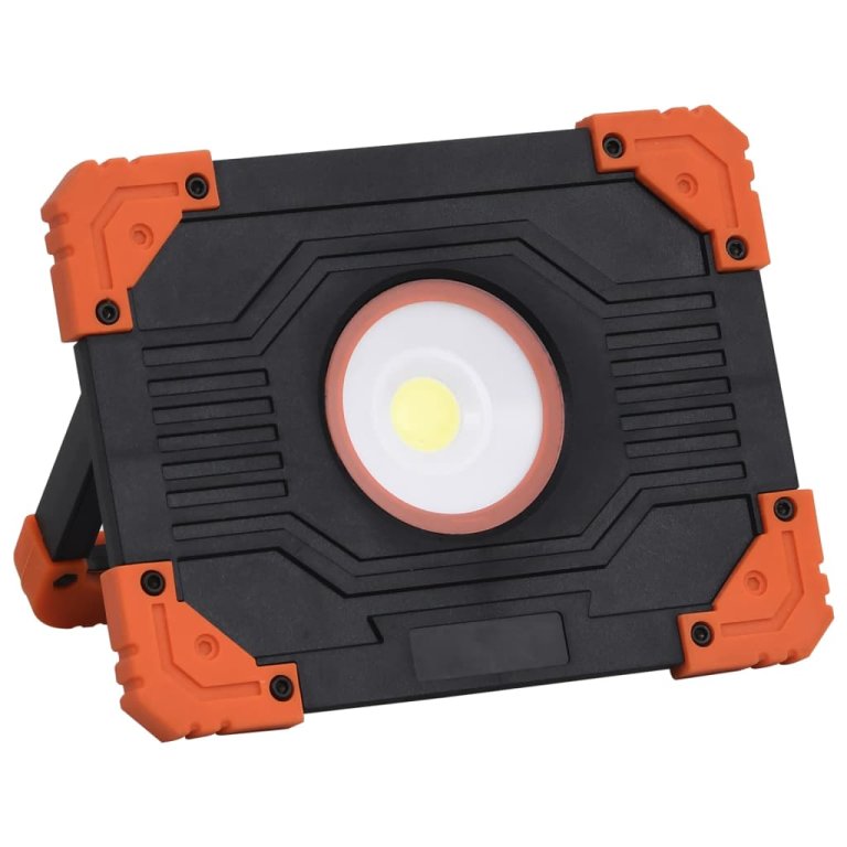 Reflector portabil cu LED, 10 W, alb rece, ABS