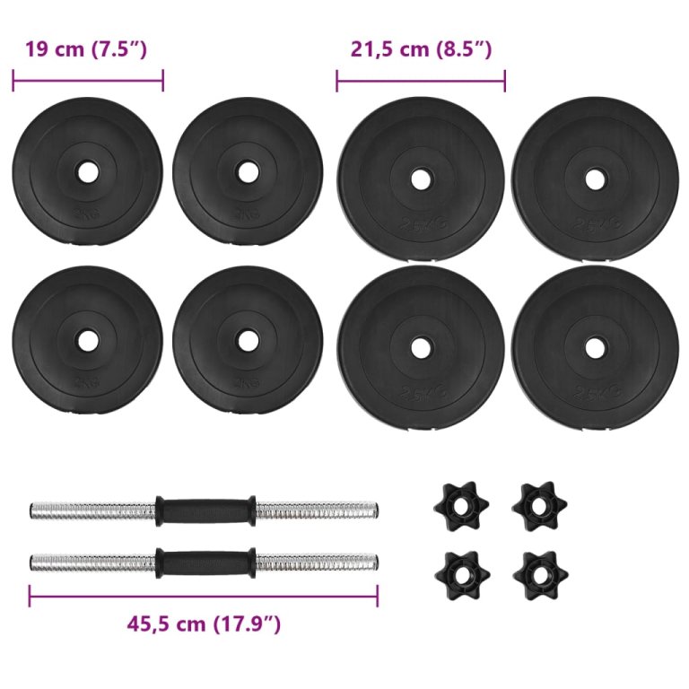 Set haltere 14 buc., 20 kg