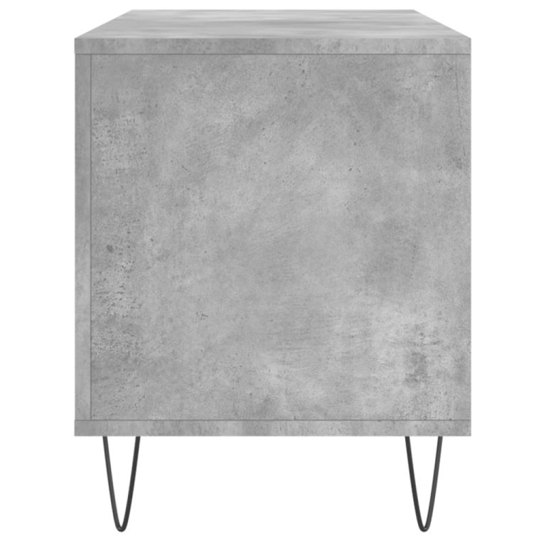 Dulap pentru discuri gri beton, 100x38x48 cm, lemn prelucrat