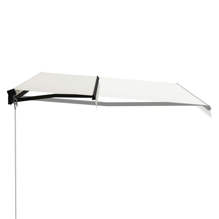 Copertină retractabilă manual cu LED, crem, 400 x 300 cm