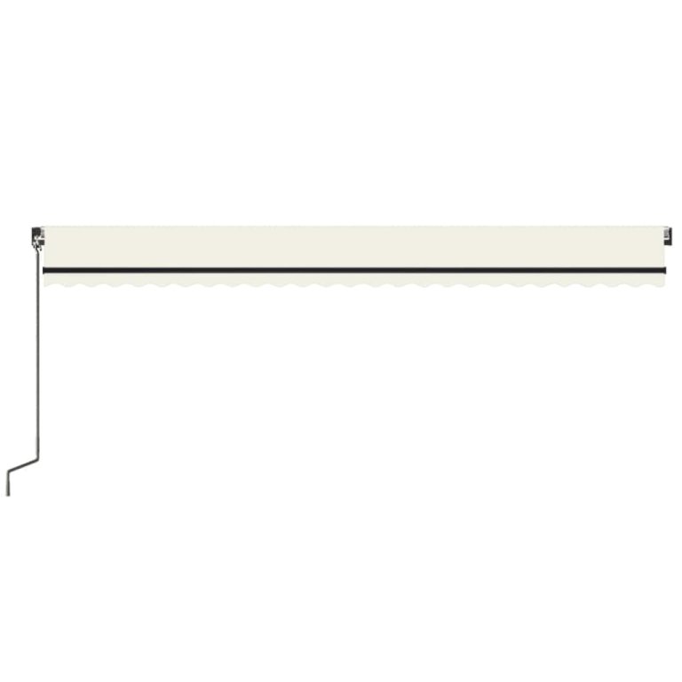 Copertină retractabilă manual, crem, 600x350 cm