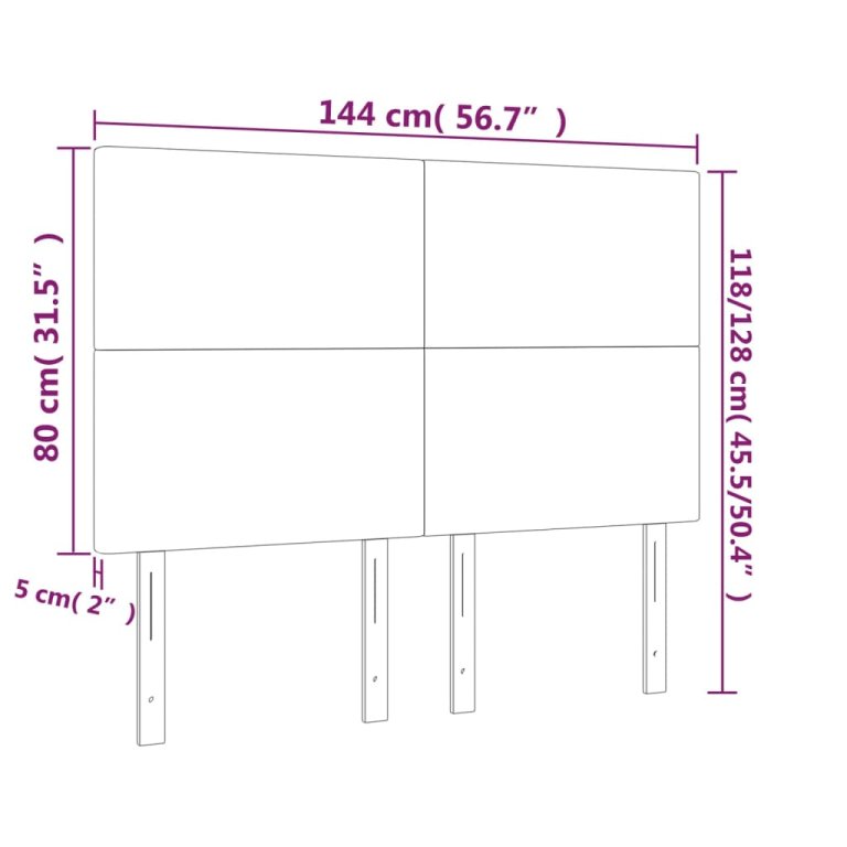 Tăblii de pat, 4 buc, verde închis, 72x5x78/88 cm, catifea