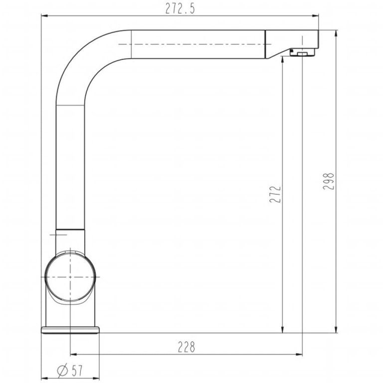 SCHÜTTE Baterie mixer de chiuvetă RIO, argintiu