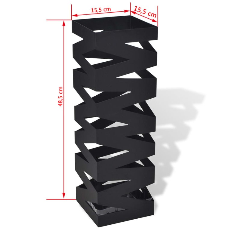 Suport pentru umbrele, pătrat, depozitare bastoane, alb, 48,5 cm, oțel