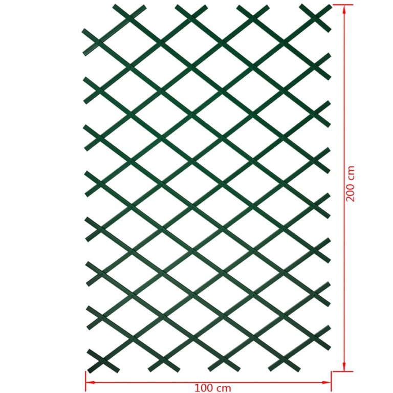 Nature Gard de grădină tip Trellis, 100 x 200 cm PVC, verde, 6040704