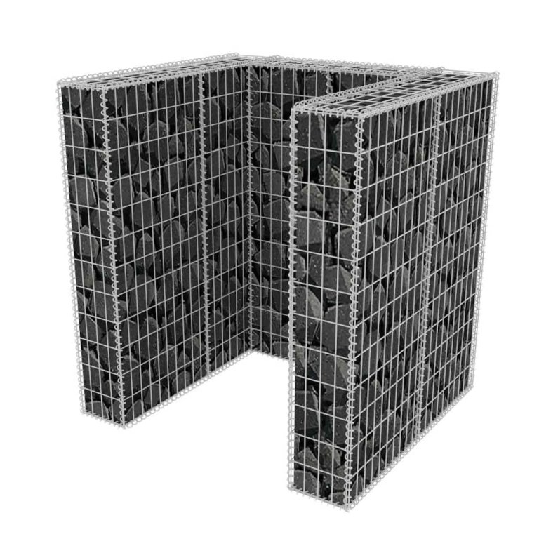 Gabion unic îngrădire pubelă, oțel, 110 x 100 x 120 cm