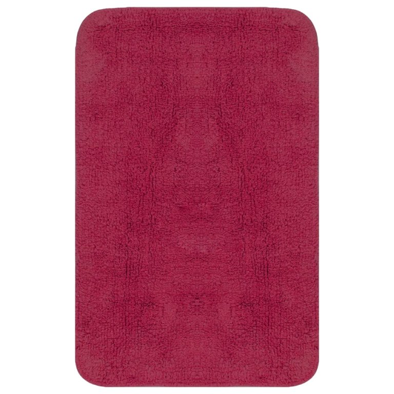 Set covorașe baie, 3 piese, fucsia, textil