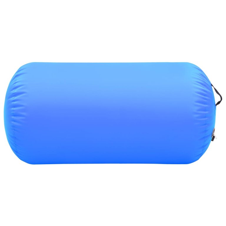 Rulou de gimnastică gonflabil cu pompă, albastru, 120x75 cm PVC