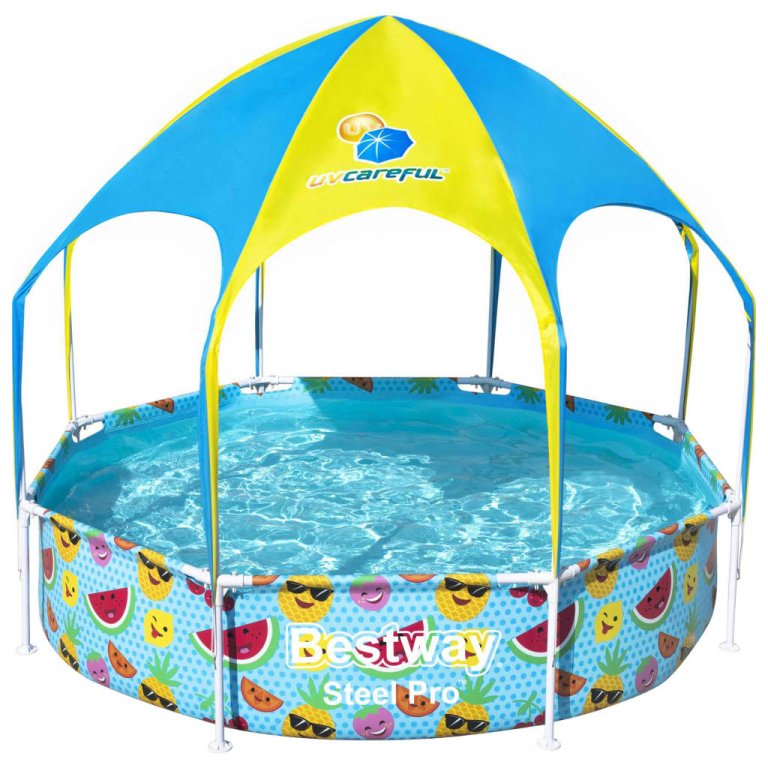 Bestway Piscină supraterană copii Steel Pro, protecție UV, 244x51 cm